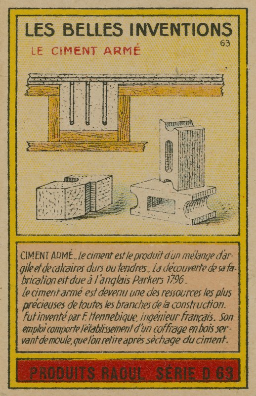 Gyönyörű találmányok kártya, vasbeton alkotó: French School