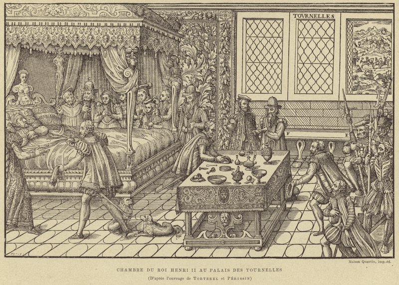 II. Henrik francia király hálószobája, Palais des Tournelles, Párizs, 16. század alkotó: French School