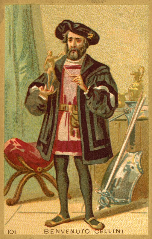 Benvenuto Cellini, olasz művész (chromolitho) alkotó: French School