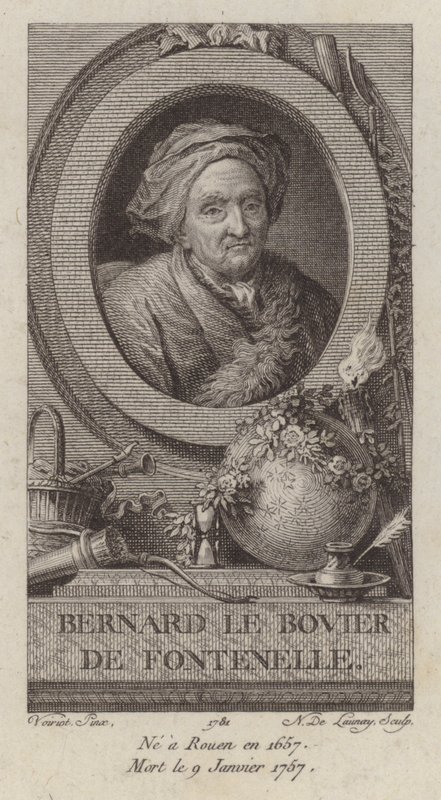 Bernard Le Bovier de Fontenelle francia író (metszet) alkotó: French School