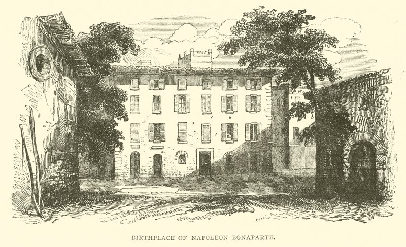 Napóleon Bonaparte születési helye (metszet) alkotó: French School