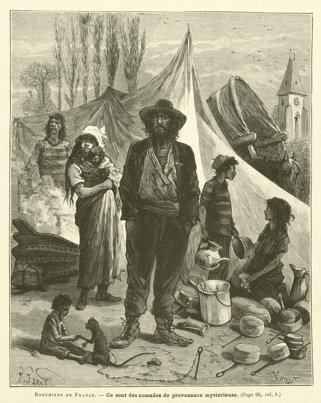 Bohemians of France (metszet) alkotó: French School