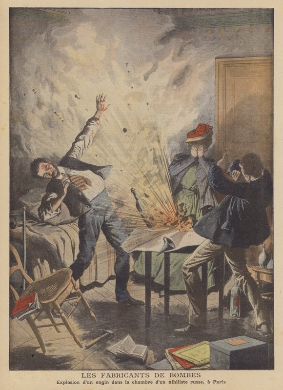 Bombagyártók (színes litho) alkotó: French School