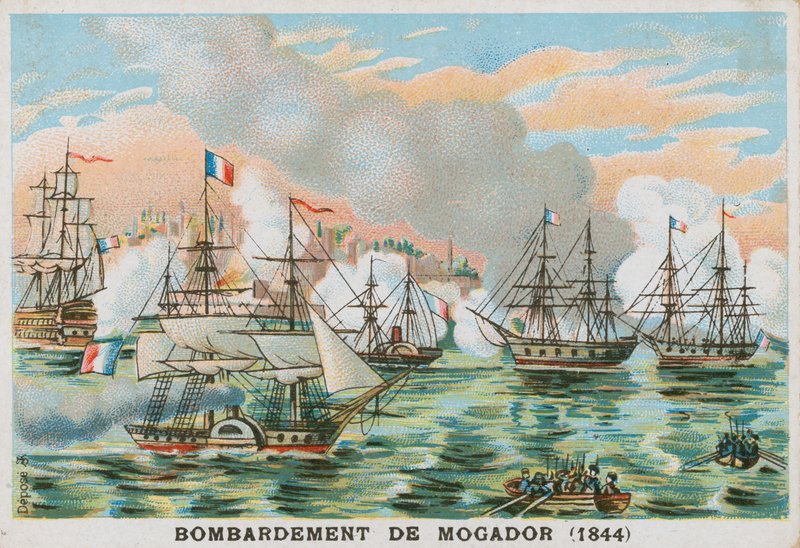 A franciák bombázták a marokkói Mogadort, 1844 alkotó: French School