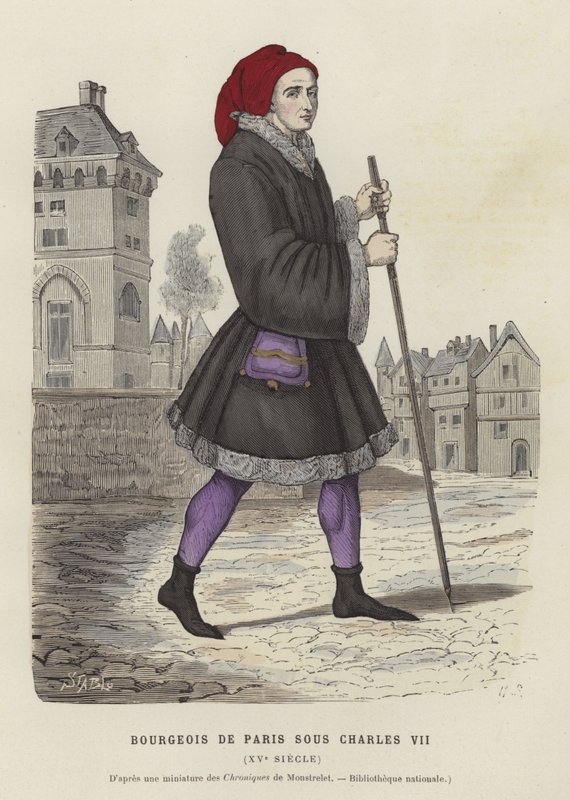 VII. Károly uralkodásának polgári párizsi embere, 15. század alkotó: French School