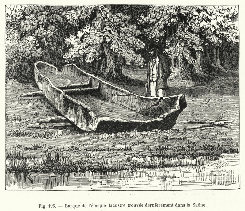A Saone-ban nemrégiben talált braque a tavi időszakból (metszet) alkotó: French School