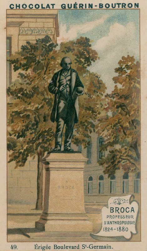 Broca, antropológia professzor, 1824-1880, Erigee Boulevard St-Germain alkotó: French School