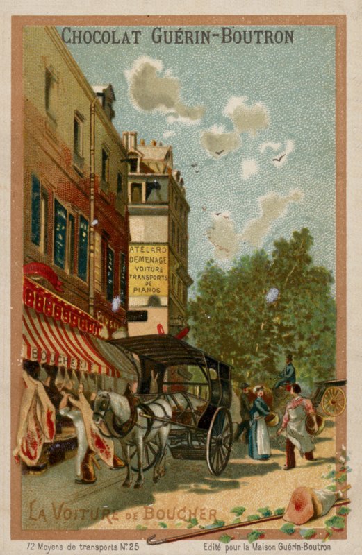 Henteskocsi (chromolitho) alkotó: French School