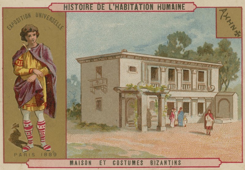 Bizánci ház és jelmezek alkotó: French School