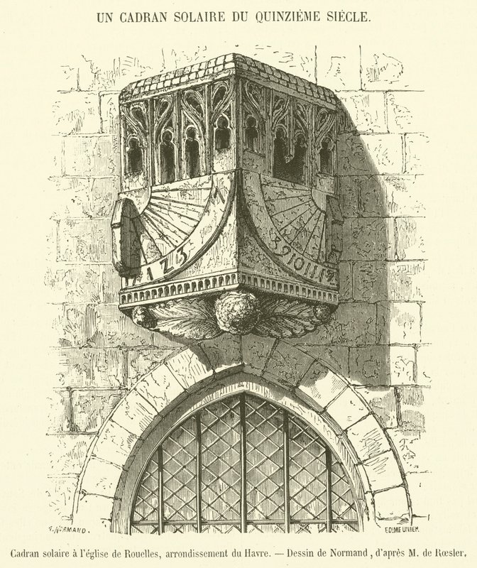 Napóra a Rouelles-i templomban, Le Havre kerületében (metszet) alkotó: French School