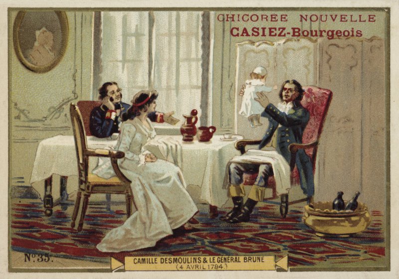 Camille Desmoulins és Brune tábornok, francia forradalom, 1794. április 4 alkotó: French School