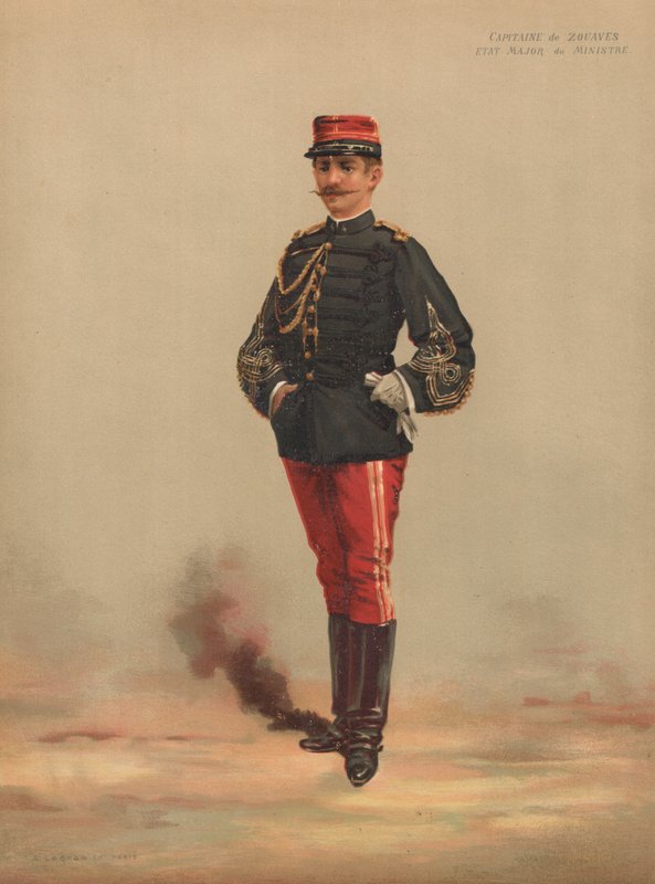 Zouaves kapitánya, a miniszter vezérkara alkotó: French School