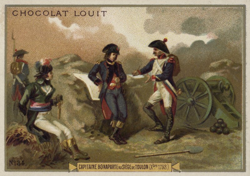 Napóleon Bonaparte kapitány Toulon ostrománál, francia függetlenségi háborúk, 1793. december alkotó: French School