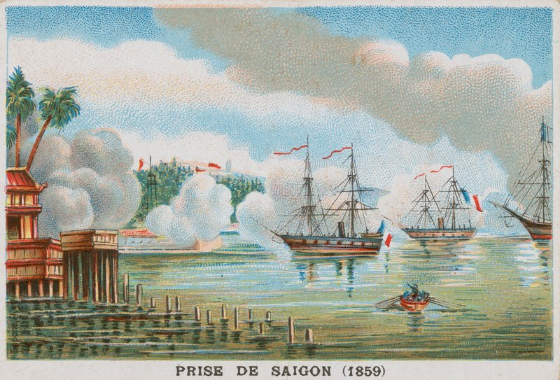 Saigon elfoglalása a franciák által, 1859 alkotó: French School