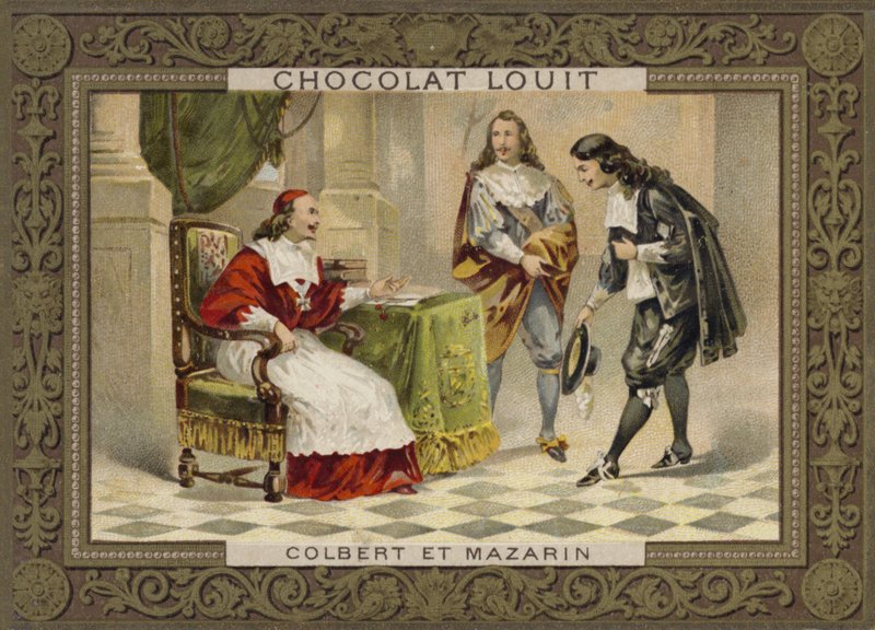 Mazarin bíboros és Jean-Baptiste Colbert, francia államférfiak, 17. század alkotó: French School