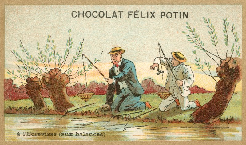 Rákfogás (chromolitho) alkotó: French School
