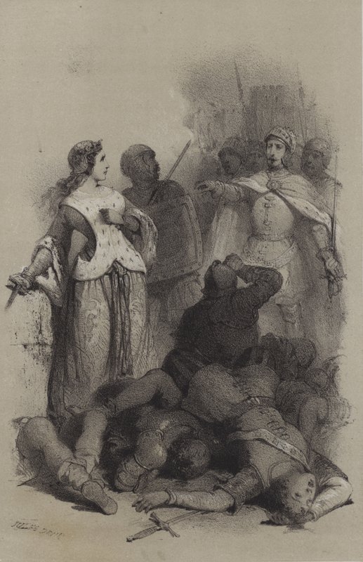 Catherine Sforza, Prisoniere de Cesar Borgia (metszet) alkotó: French School