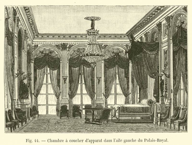 Állami hálószoba a Palais-Royal bal szárnyában alkotó: French School