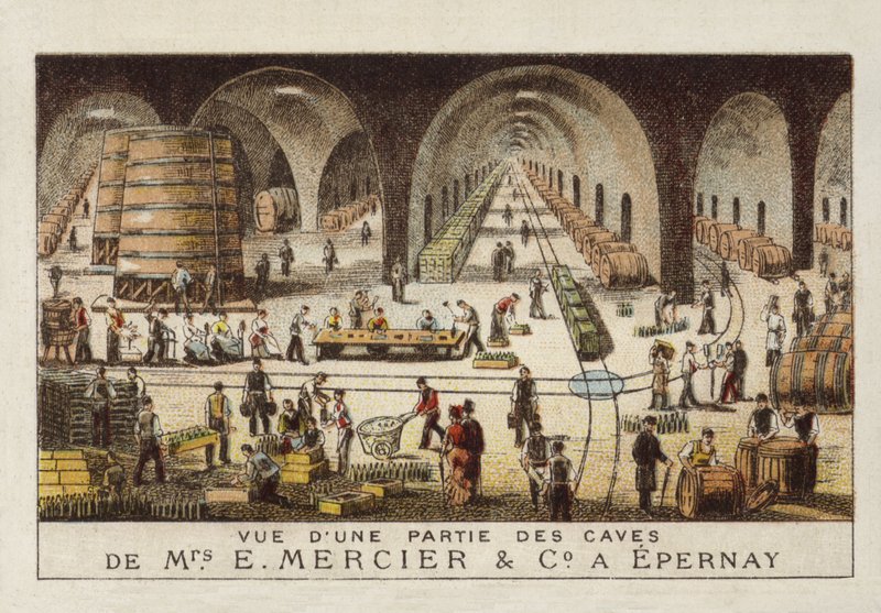 E Mercier & Co, Epernay, Franciaország pezsgőpincéi alkotó: French School