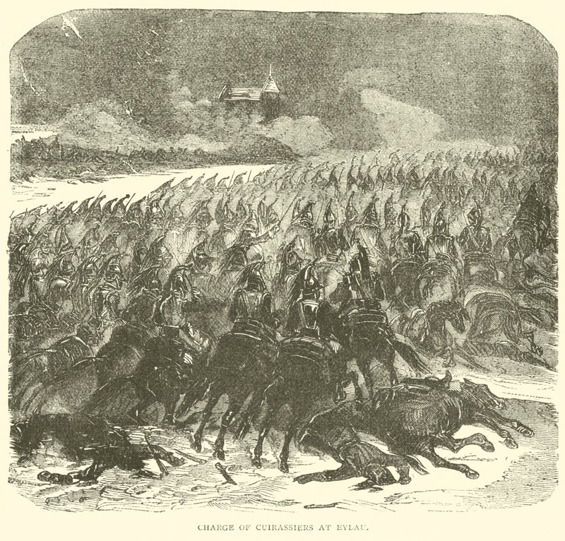 Cuirassiers vádja Eylauban (metszet) alkotó: French School
