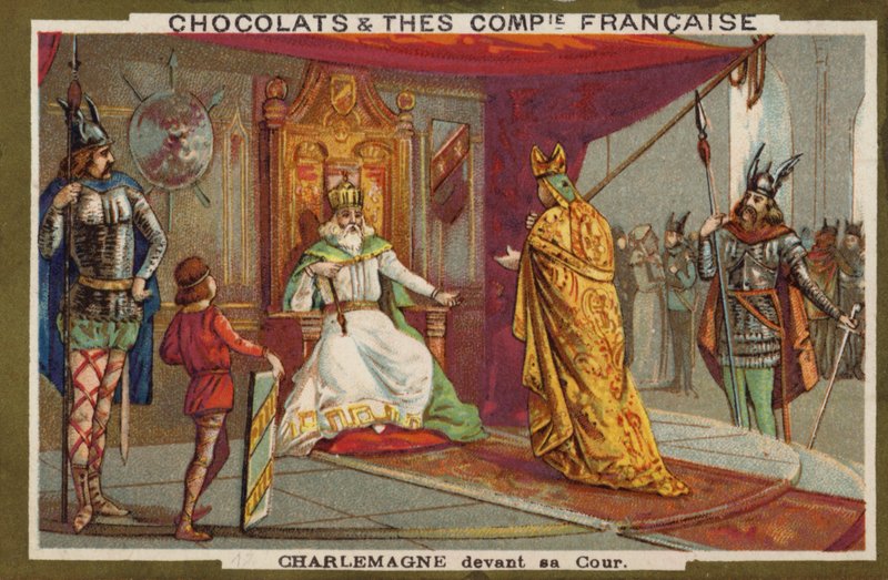 Nagy Károly és udvara (chromolitho) alkotó: French School
