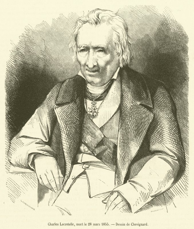 Charles Lacretelle, meghalt 1855. március 28-án (metszet) alkotó: French School