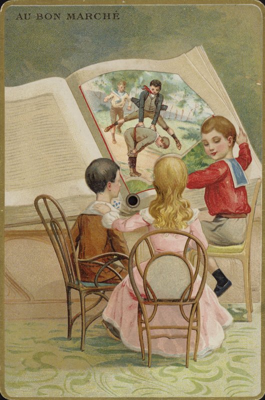 Túlméretes könyvet olvasó gyerekek alkotó: French School