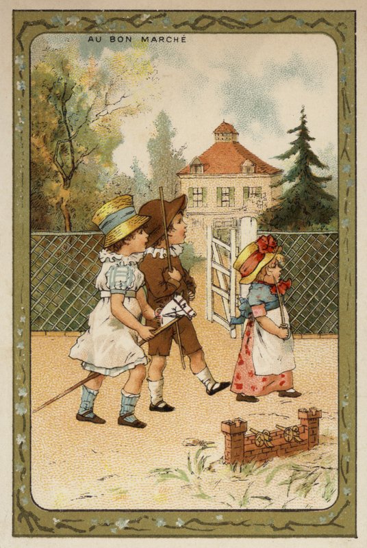 Katonát játszó gyerekek (chromolitho) alkotó: French School