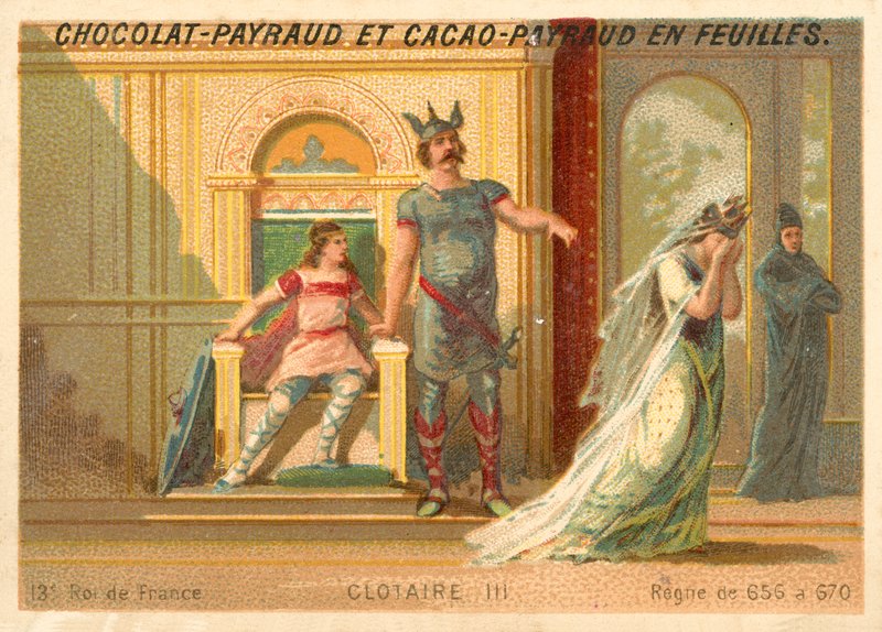 III. Chlothar, Neustria és Burgundia frank királya (chromolitho) alkotó: French School