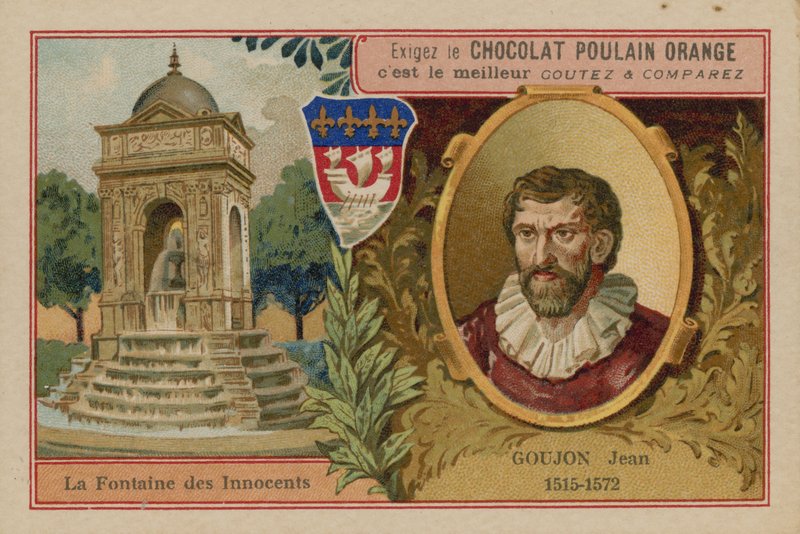 Csokoládé Poulain Orange kereskedelmi kártya alkotó: French School