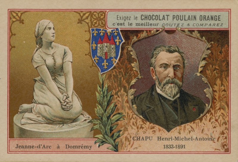 Csokoládé Poulain Orange kereskedelmi kártya alkotó: French School