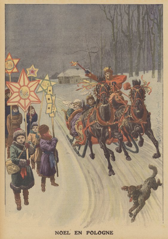 Karácsony Lengyelországban (színes litho) alkotó: French School