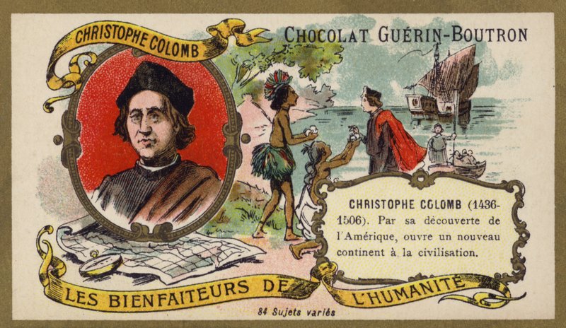 Kolumbusz Kristóf, genovai felfedező (chromolitho) alkotó: French School
