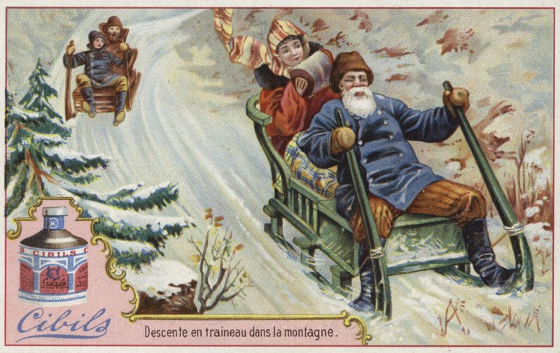 Cibils kártya szánkózással alkotó: French School