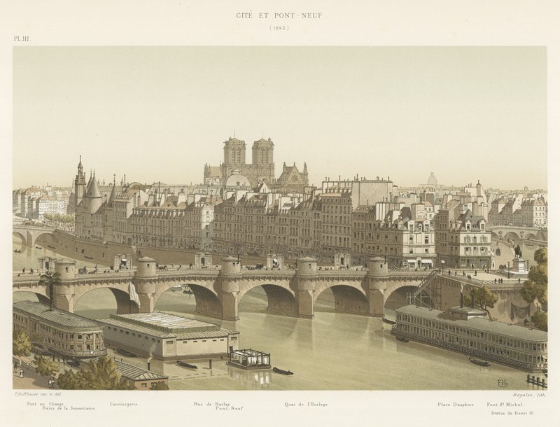 Város és Pont-Neuf, 1840 alkotó: French School