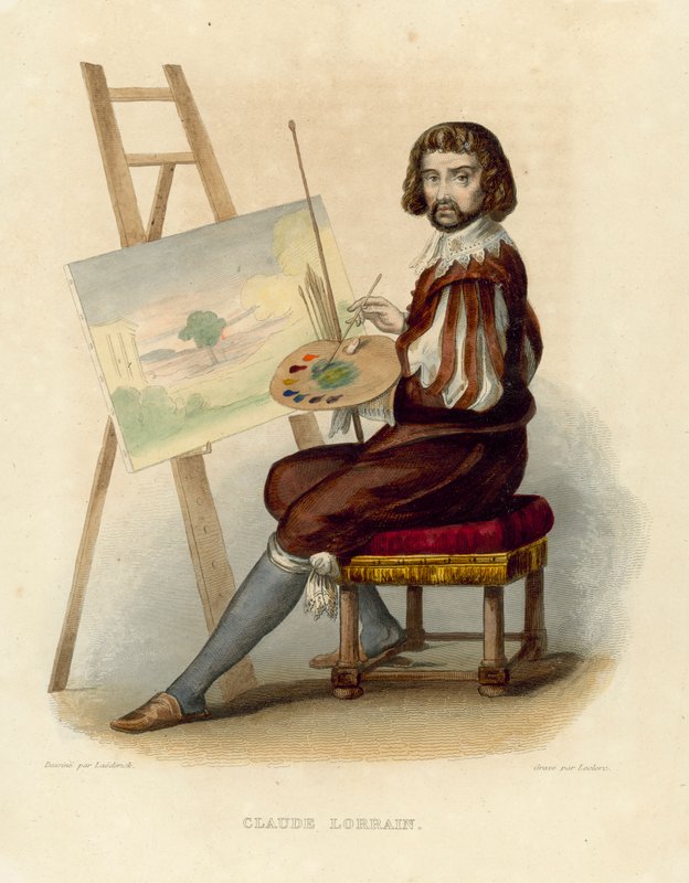 Claude Lorrain (színes metszet) alkotó: French School
