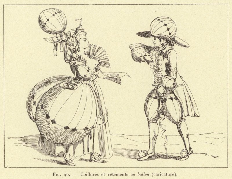 Lufi frizurák és ruhák (karikatúra) (metszet) alkotó: French School