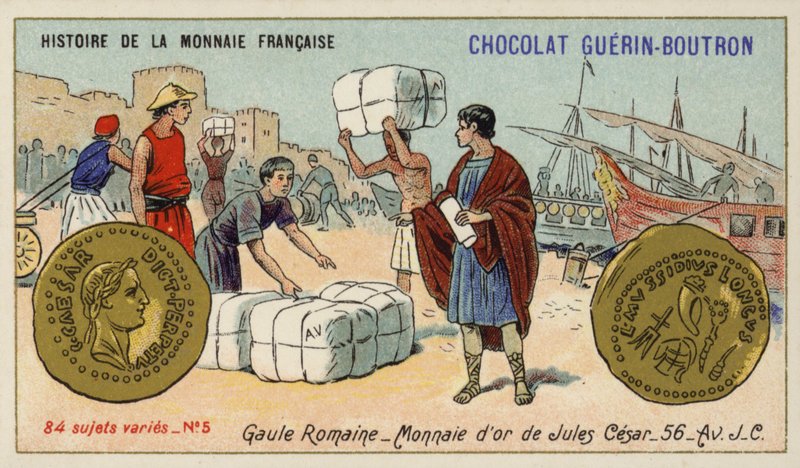 Julius Caesar érméi, Római Gallia, Kr.e. 56 (chromolitho) alkotó: French School