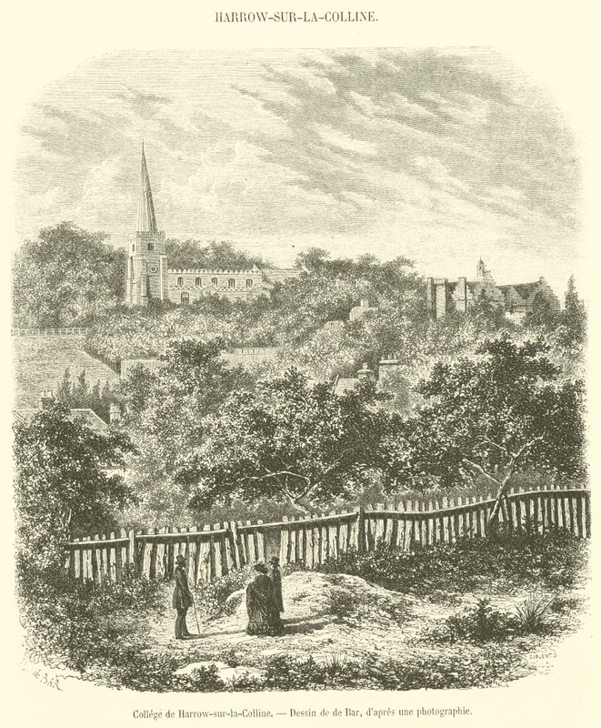 Harrow-on-the-Hill College (metszet) alkotó: French School
