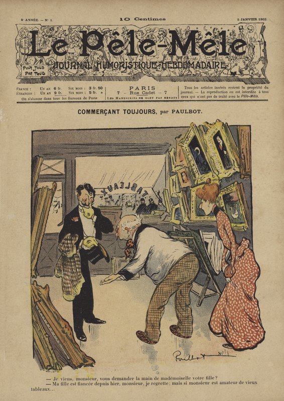 Mindig kereskedés. Illusztráció: Le Pele-Mele alkotó: French School