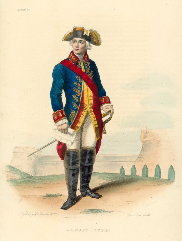 Comte de Guibert (színes metszet) alkotó: French School