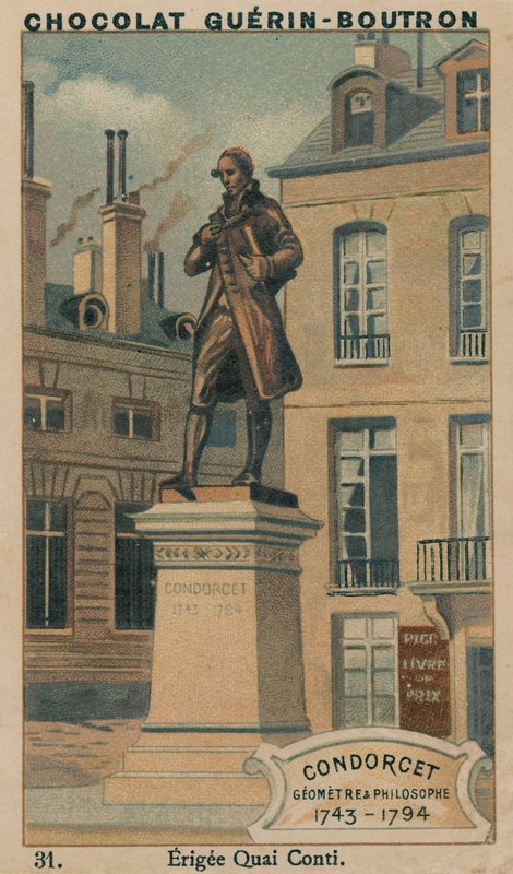 Condorcet, földmérő és filozófus, 1743-1794, Erigee Quai Conti alkotó: French School
