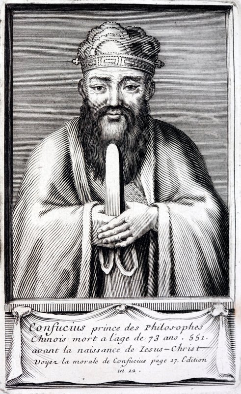 Konfuciusz, ókori kínai filozófus (metszet) alkotó: French School