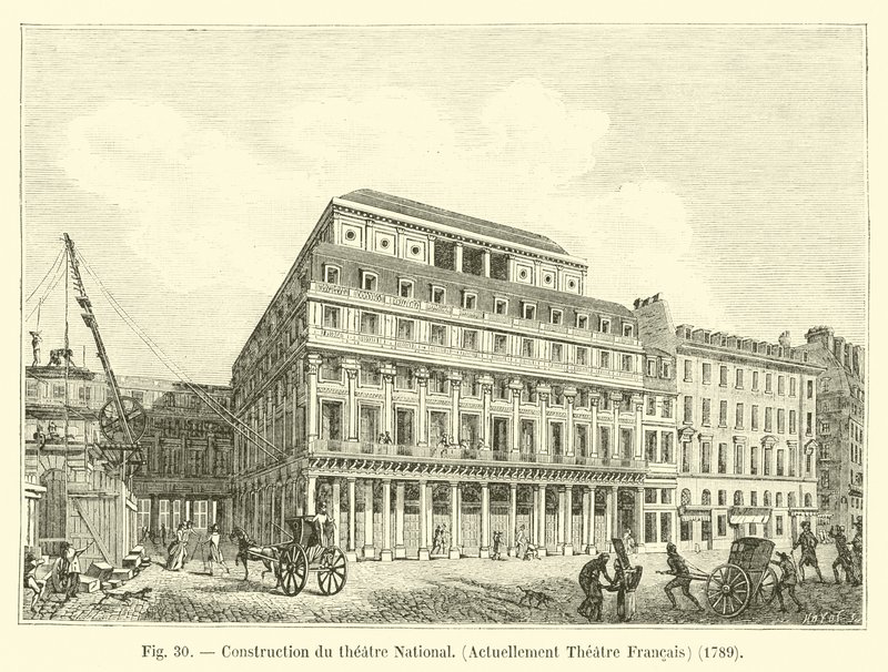 A Nemzeti Színház, jelenleg Theater Francais építése, 1789 alkotó: French School