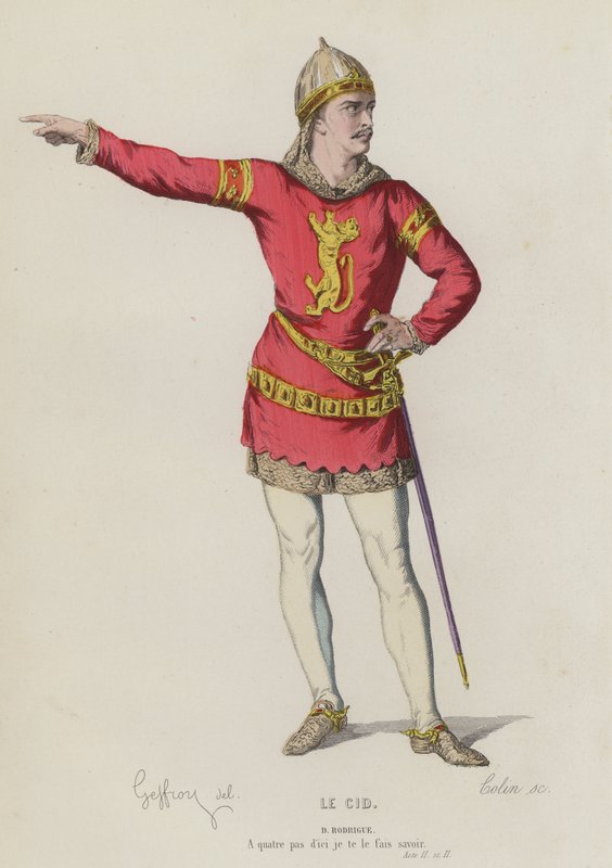 Corneille, Le Cid, Act II, Sc II (színes metszet) alkotó: French School