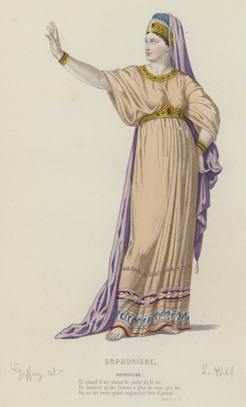 Corneille, Sophonisbe, V. felvonás, Sc II (színes metszet) alkotó: French School