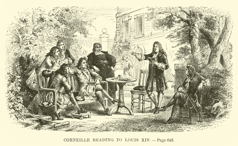 Corneille felolvas XIV. Lajosnak alkotó: French School