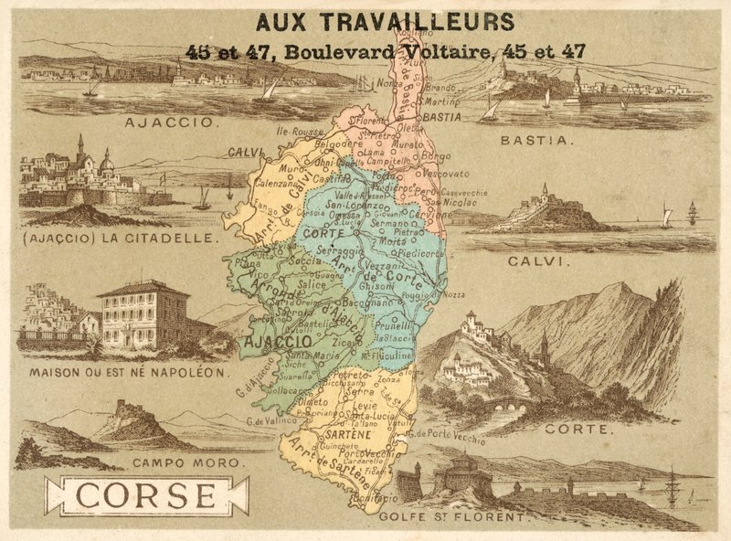 Korzika (chromolitho) alkotó: French School