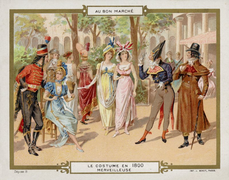 1800-as jelmez - merveilleuse (chromolitho) alkotó: French School