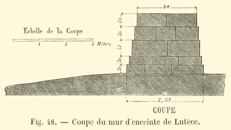 Lutece környező falának metszete alkotó: French School